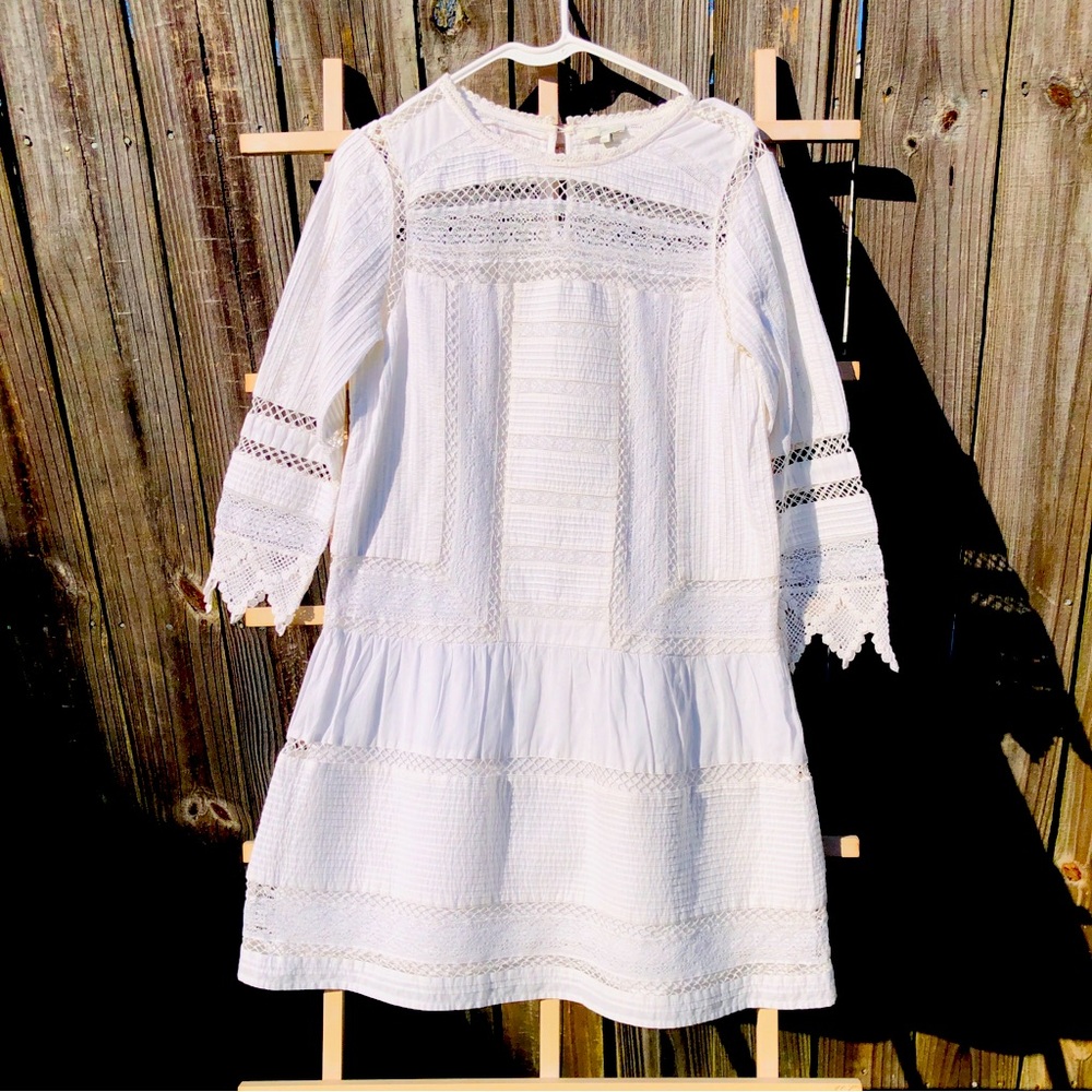 Joie Chantay White Eyelet Dress M